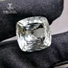 Tbj, 100% Natural big Green amethyst cushion 17mm,19.40ct honeycomb cut fine loose gemstone for Do It Yourself jewelry ► Photo 3/6