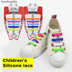 10 шт./компл. детей спортивные работает без галстука обувь эластичные силиконовые шнурки все кроссовки подходят ремешок Shoeslace L10
