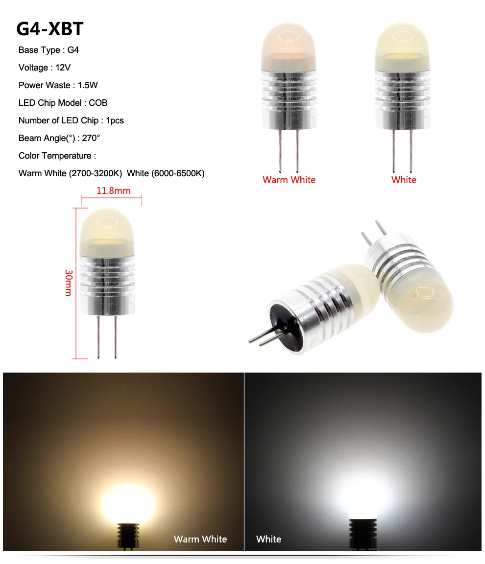 6 шт./лот 12V G4 светодиодный лампы светильник 2 Вт, 3 Вт, 4 Вт, маленький светодиодный кукурузный светильник G4 маленький LED-светильник