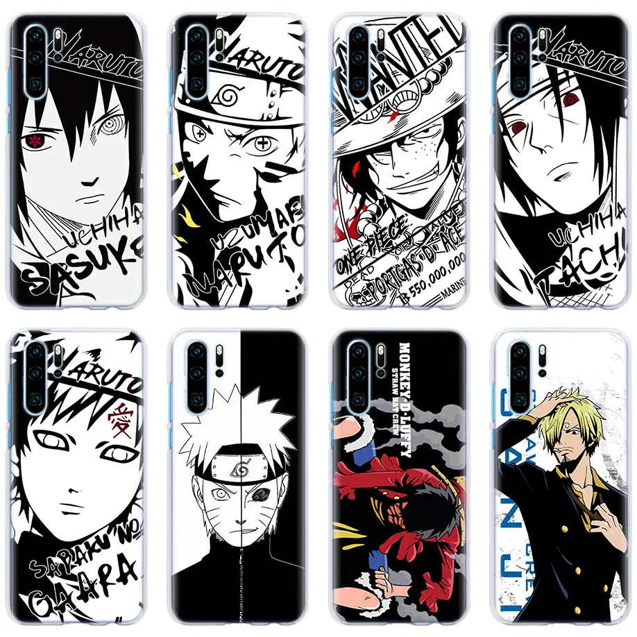 

Cartoon Sketch Naruto One Piece Phone Cases for Huawei P30 P30 Pro P10 P20 Lite Nova 4e P Smart Plus View 20 Hard Back case Coqu