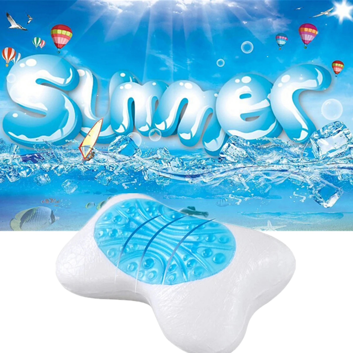 

Memory Foam Orthopedic Sleep Cooling Comfort Gel Bed Pillow Cushion Cooling Neck Pillow Waist Head Rest Pad Health Cushion