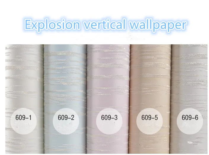 Explosion models simple non-woven wallpaper self-adhesive vertical stripes wallpaper bedroom living room TV background wall
