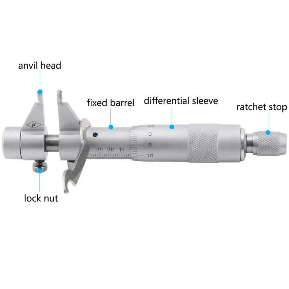 Digital Caliper Micrometer Set,Vernier Callipers 5-30mm Range 0.01mm Precision Inside Micrometer,Micrometer Wrench for Hole Bore Internal Diameter