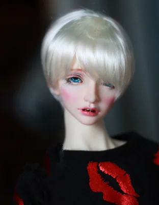 Кукольные парики имитация мохера короткие волосы доступны для 1/8 1/6 1/4 1/3 BJD MDD кукольные аксессуары кукольные парики - Цвет: Белый