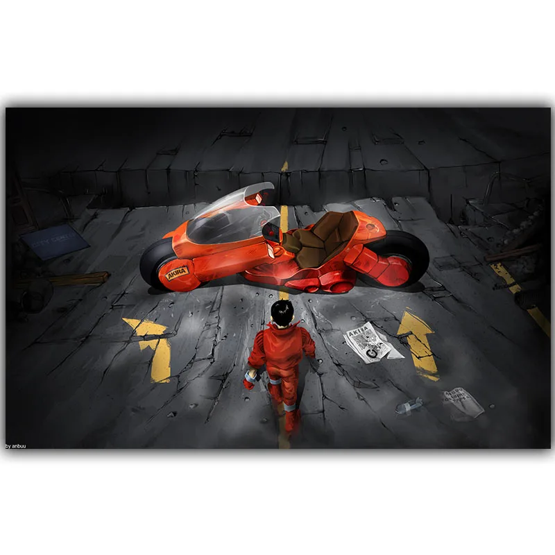 Akira Red Fighting Anime Art Шелковый плакат с принтом 30x48 см 50x80 60x96 картинки для декора стен |