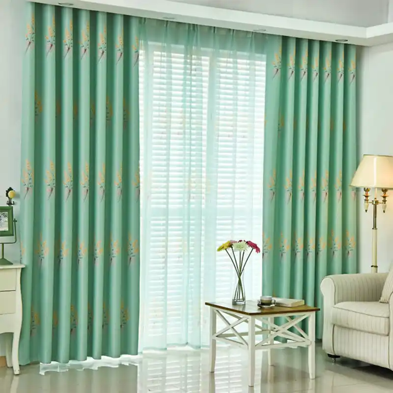 Romantic Lavender Rustic Style Curtains For Living Dining Room