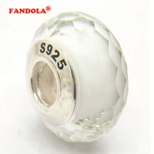 Original Nuevo 100% 925 Plata Esterlina Granos de Cristal de Murano Adapta Para Pandora Pulsera Del Encanto de DIY Que Hace