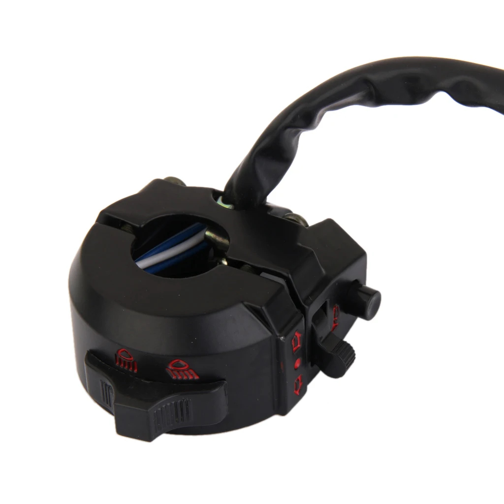 Waterproof Motorcycle Aluminium Alloy Switches Universal Handlebar Headlight Fog Light Turn Signal Light Control