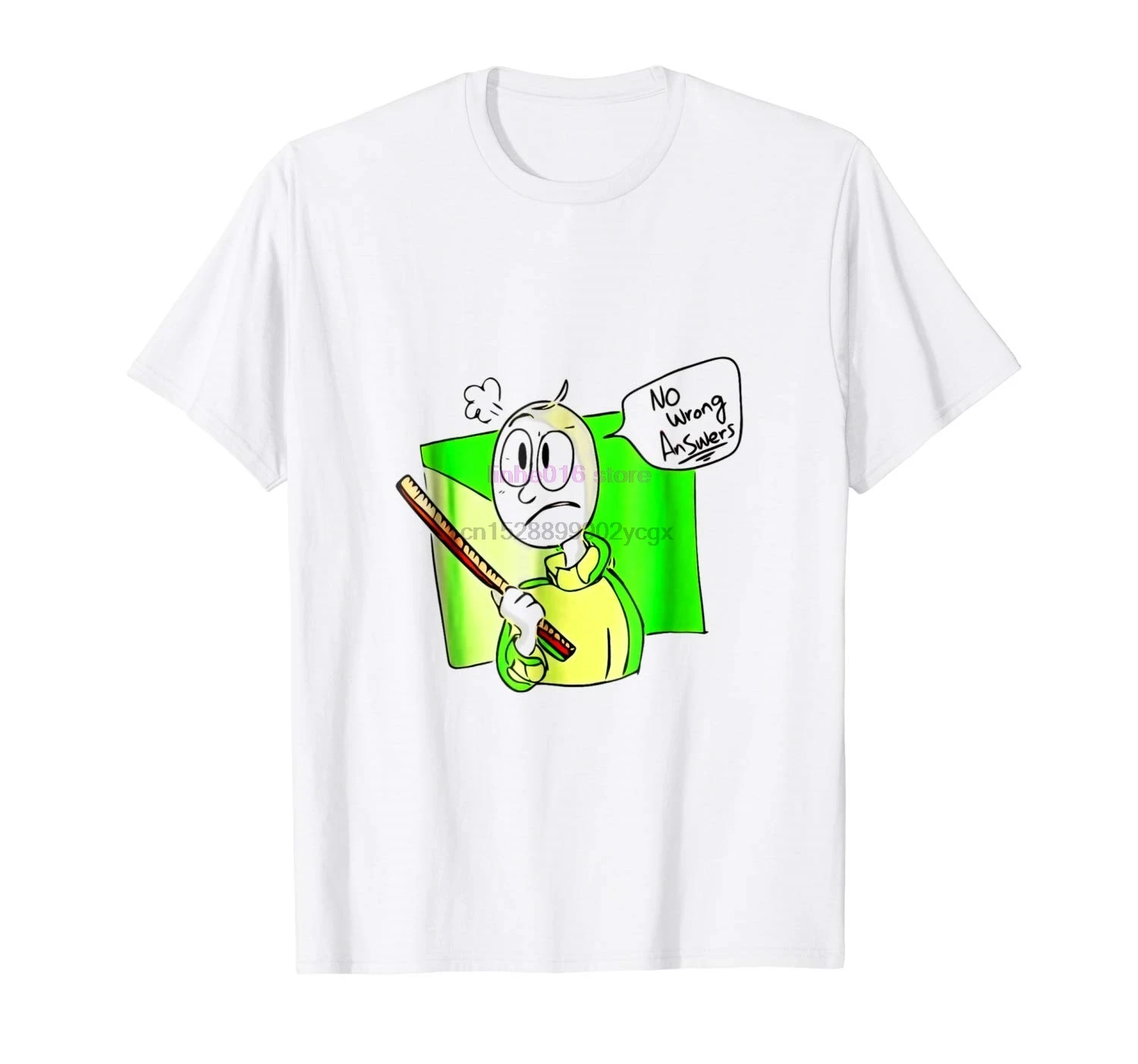 

GILDAN brand men shirt Angry Baldi No Wrong Answers Gift T Shirt
