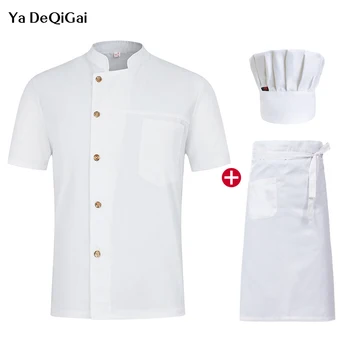 

Chef restaurant uniforms shirts Single-breasted bakery kitchen chef Jacket High Quality hotel catering chef clothes chef pant