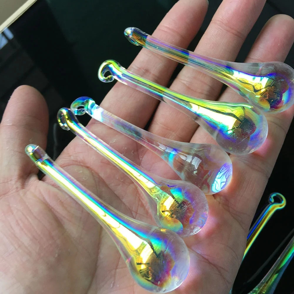 5Pc Multicolor Crystal Suncatcher Raindrop Chandelier Prism Drop Icicle Pendant Decor | Лампы и освещение