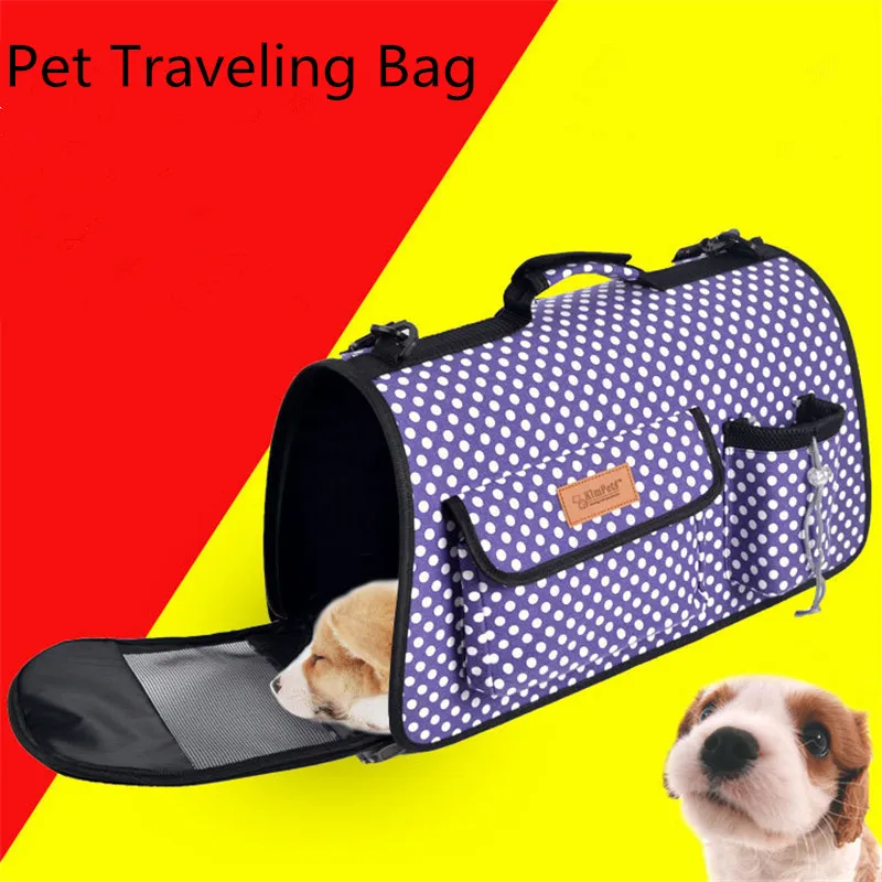 Fanshional Design Breathable Travel Transport Cage Foldable Pet Carrier