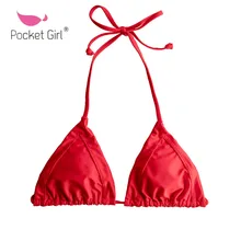 Pocket Girl женский летний бикини женский пуш-ап Мягкий однотонный Бикини Топ купальник бюстгальтер пляжная повязка для купания