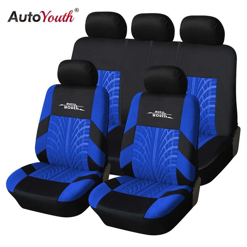 Авточехлы AUTOYOUTH Универсальный Цвет Синий Красный Серый 9 Шт. Набор Шин Стиль|car seat