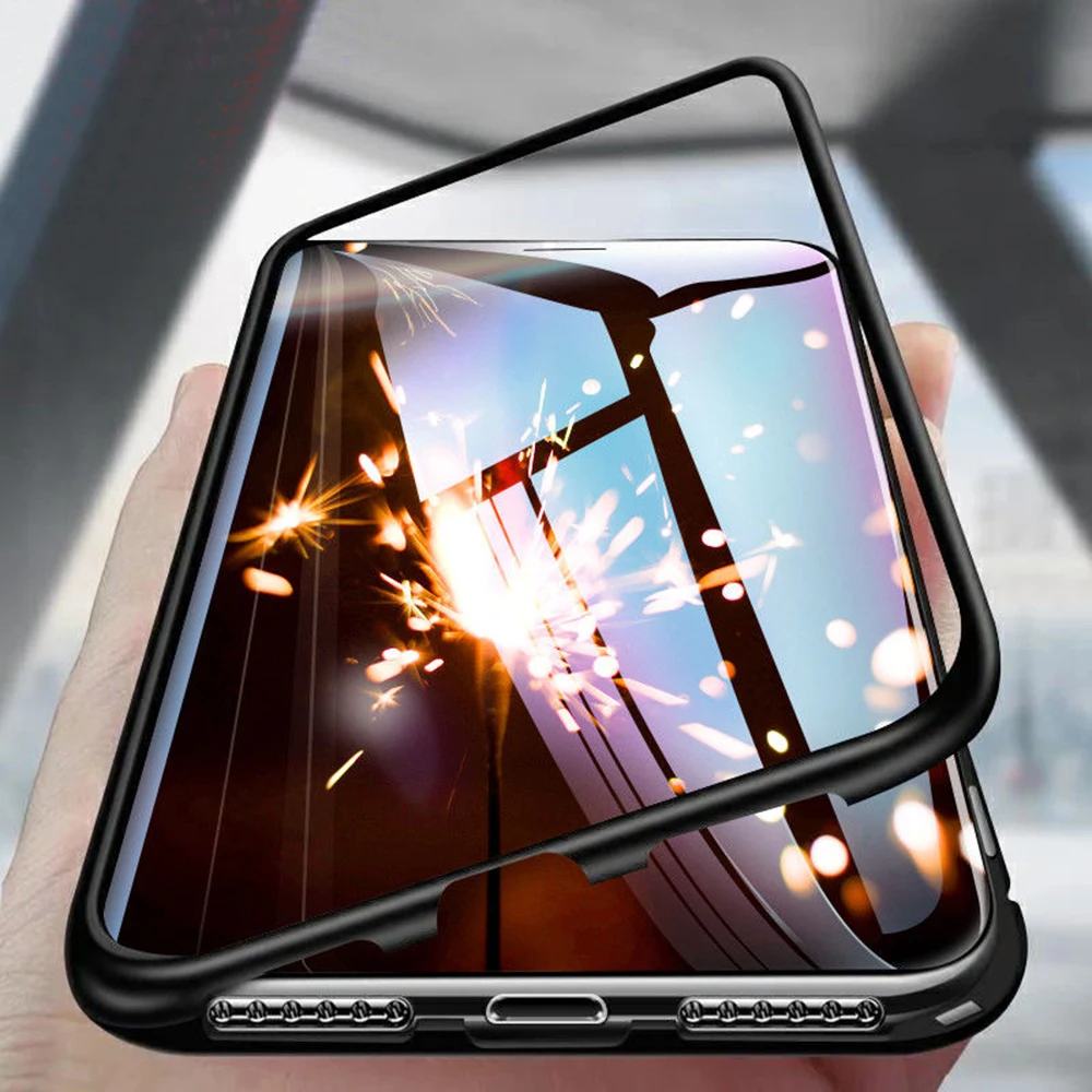 Magnetic Flip Case for Vivo V15 Pro X27 iQOO X20 X21 HD X23 V9 Y85 Nex A 2 Case Coque Clear Glass Hard Back Cover Metal Frame