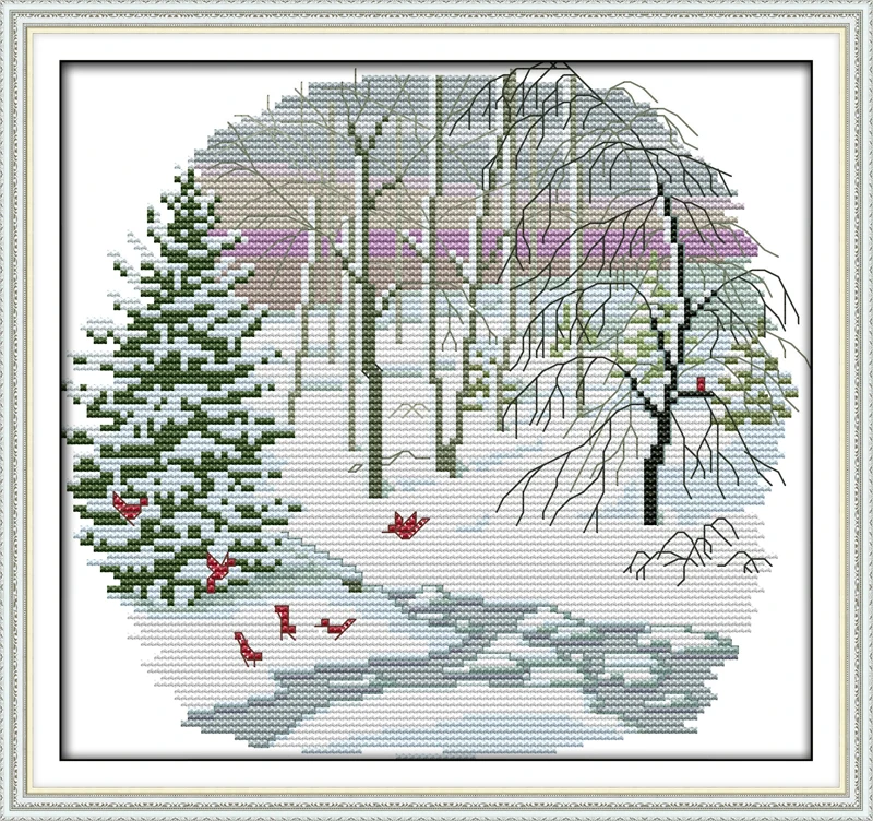 Набор для вышивки крестиком Suburban four seasons aida 14ct 11ct рукоделие с принтом|handmade