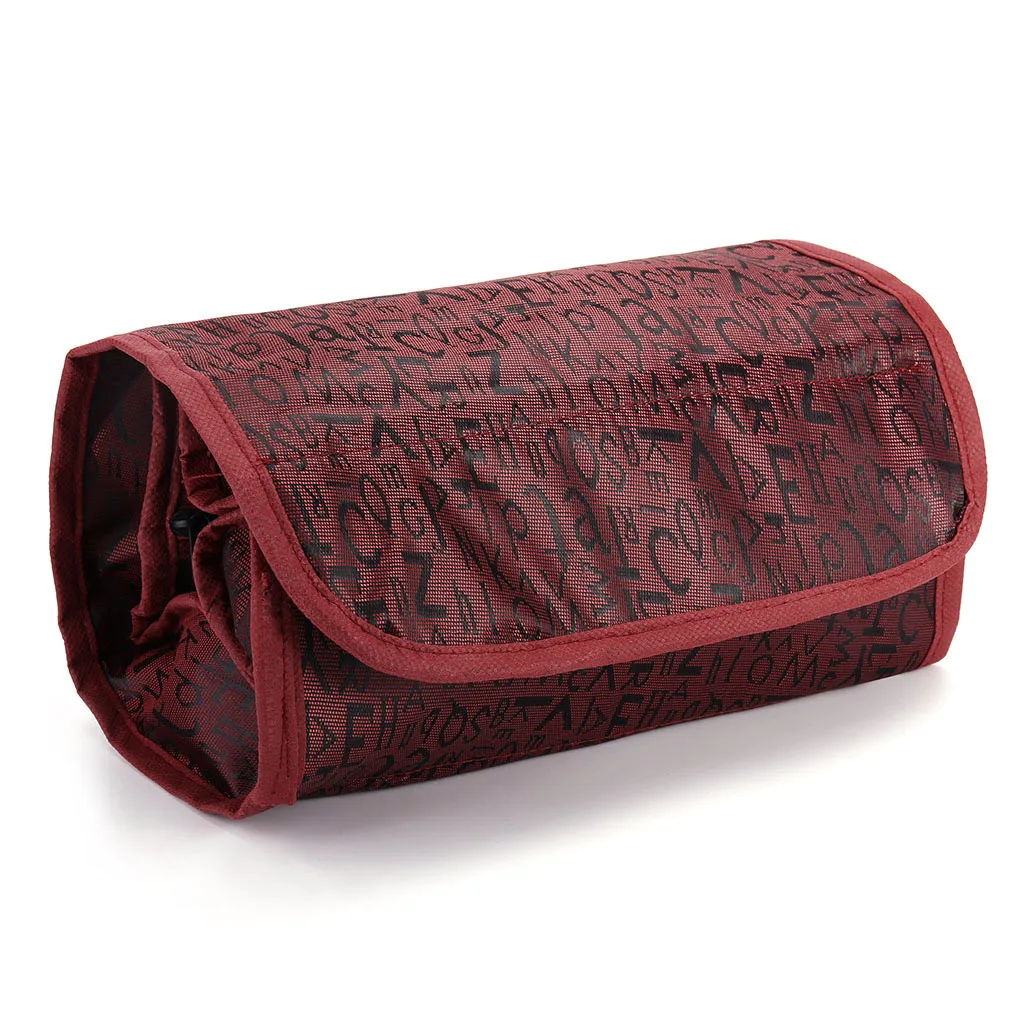 

Professional Cosmetic Roll bag Roll Pouch Makeup Brush Pen Storage Box Bag Girl Toiletry Bag Canvas Travel Bag #YL10