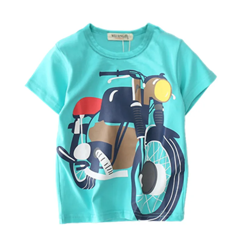 Cartoon Print Cotton T Shirt For Kids