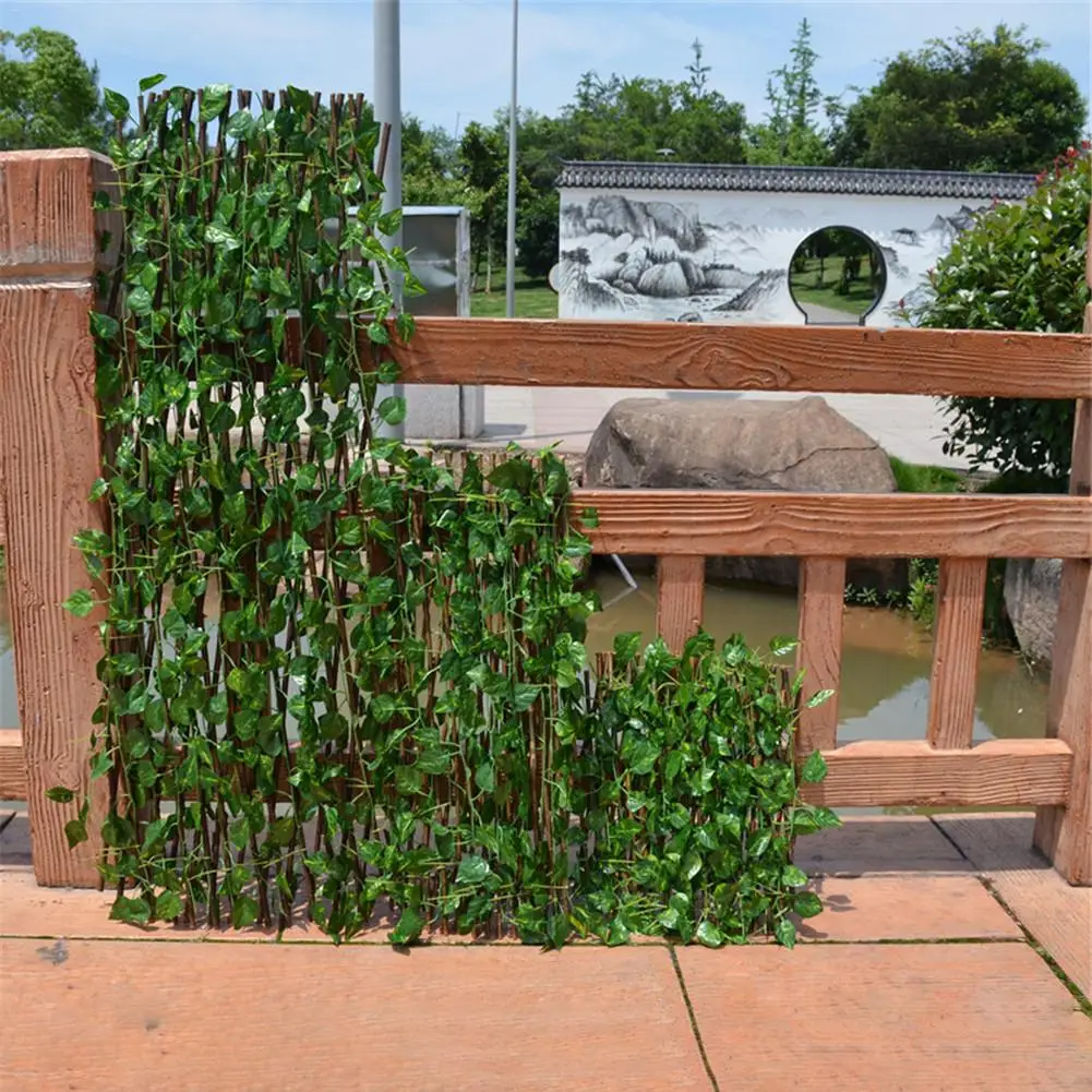 Искусственная садовая ограда из растений с защитой от ультрафиолета, экран для уличного использования в помещении, домашний декор, зеленые стены, садовый забор