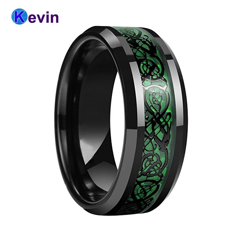 Men Women Wedding Band Rings Tungsten Black Ring With