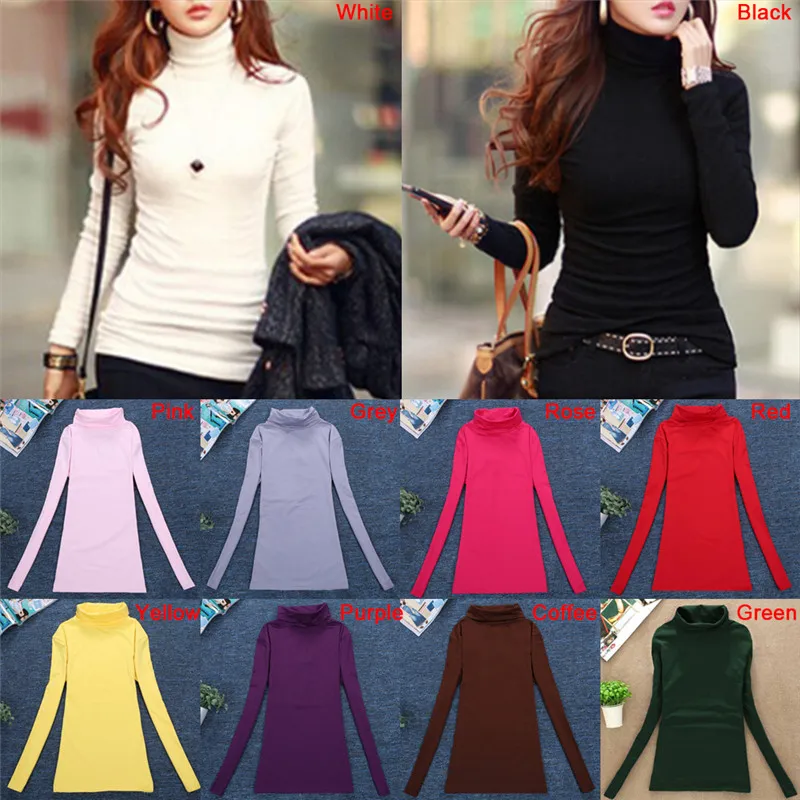 Блузка женская однотонная с высоким воротником и длинным рукавом|blouse shirt|shirt