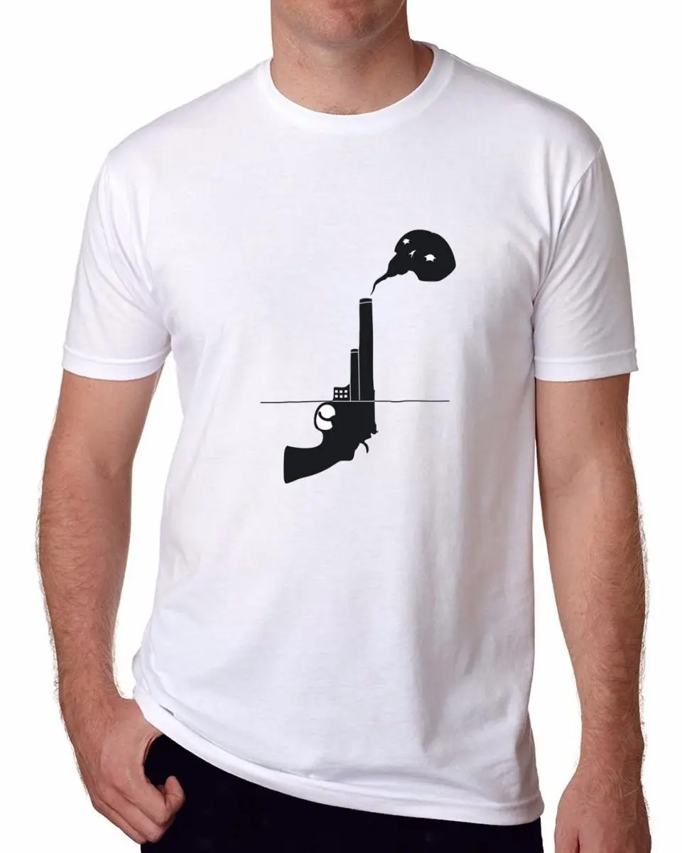 2017 New Abstract Art Pattern White T shirts Mens Short Sleeve Casual