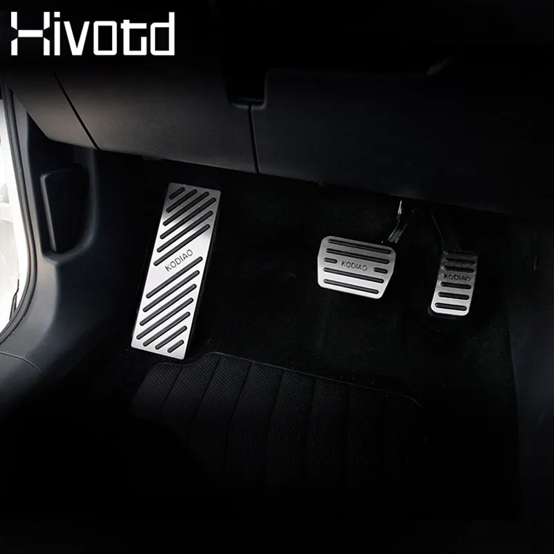 

Hivotd For Skoda Kodiaq Car Accelerator Gas Pedal Cover Brake Treadle Decorative Pads Interior Modification Accessories 2017-19