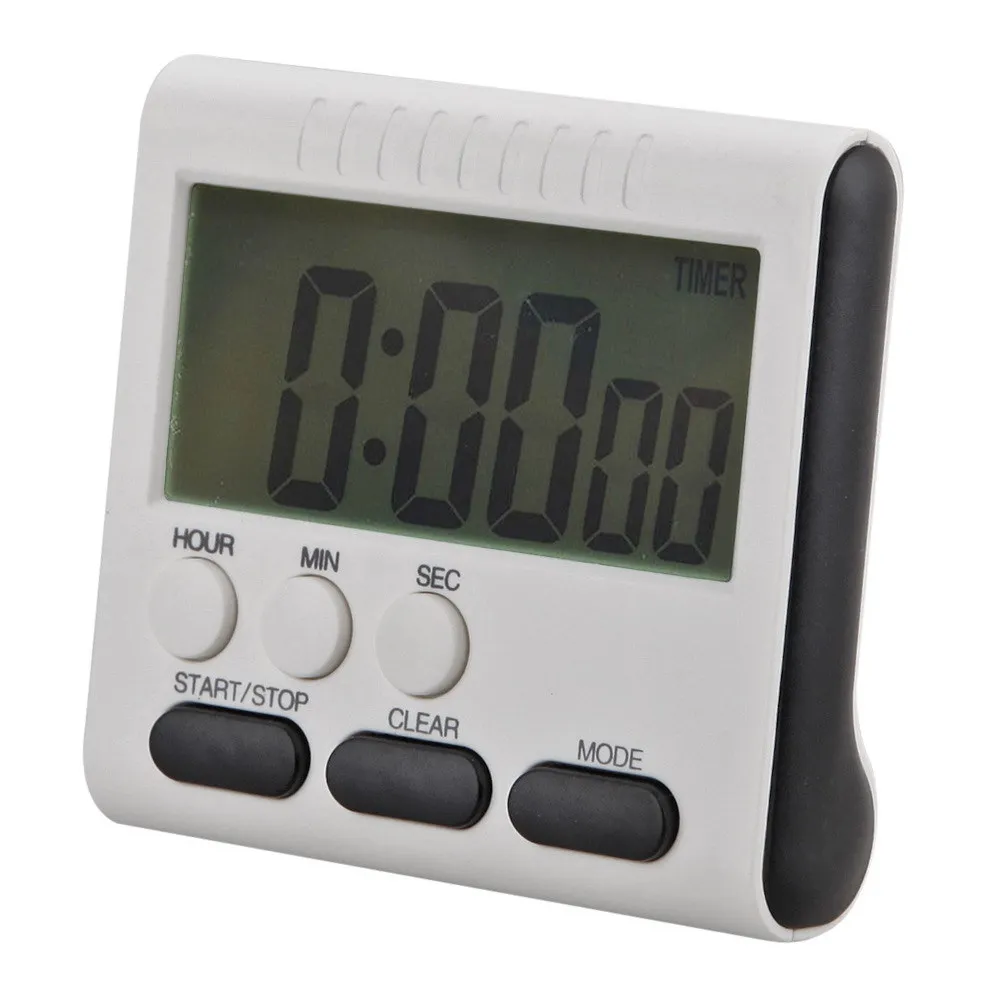 Large LCD Digital Kitchen Timer with loud Alarm Count Up Down