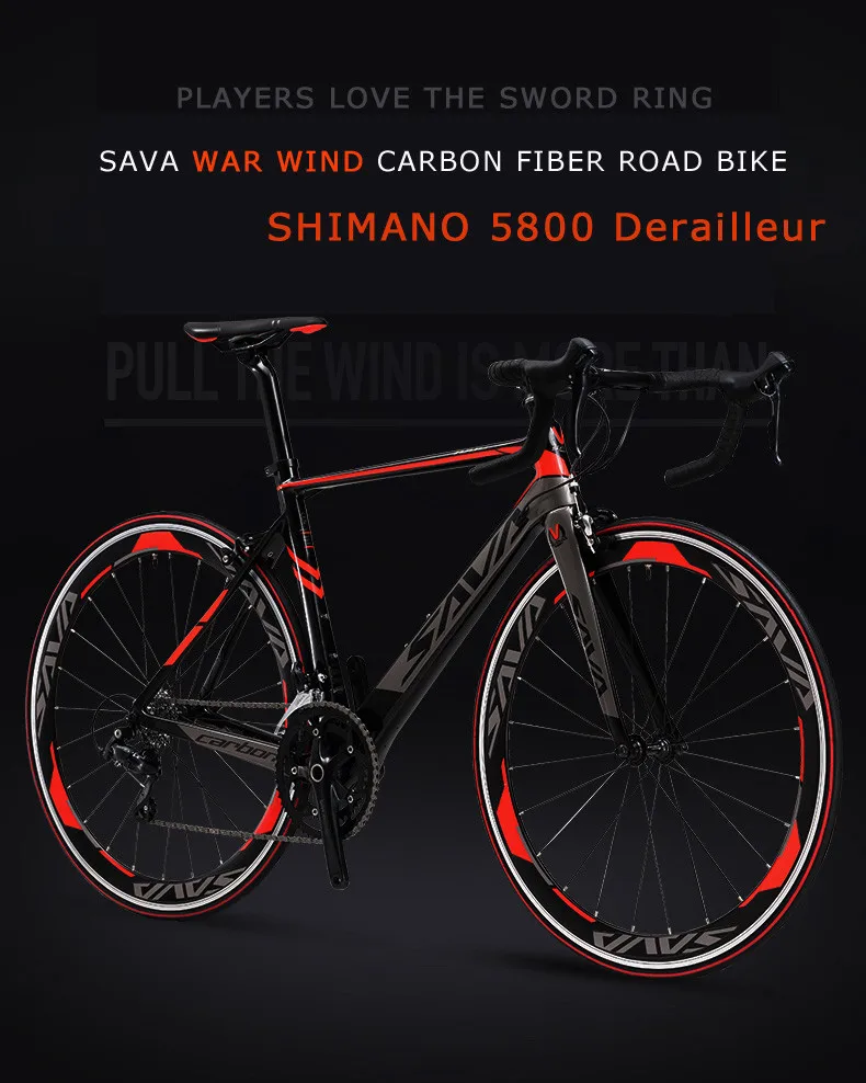 Discount SAVA Carbon Road bike 700C road bike carbon Bicycle Road Racing Bike 22 speed bike with SHIMANO 105 5800 sets bici da corsa bici 0