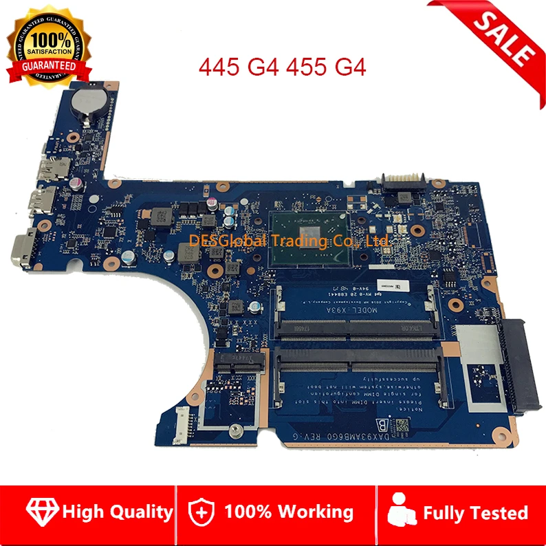 

DAX93AMB6G0 X93 Laptop Motherboard For ProbBook 445 G4 455 G4 Mainboard 100% Working Fully Tested