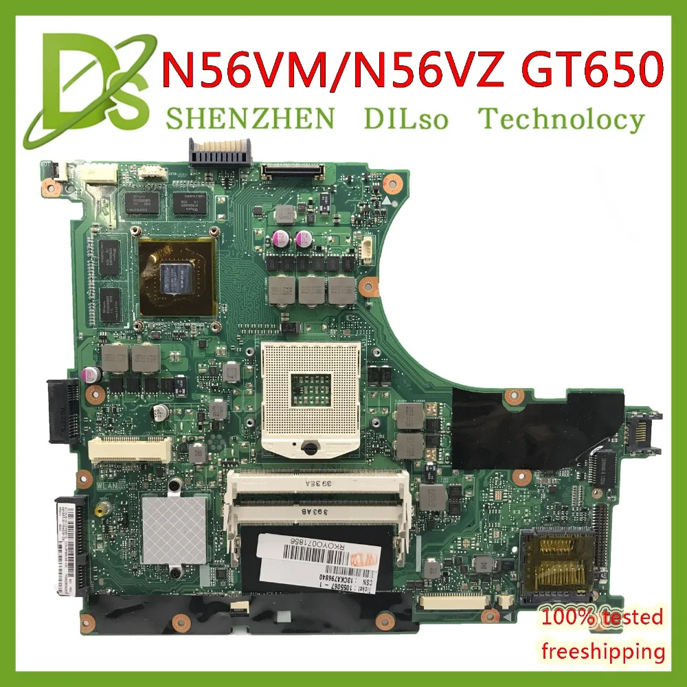 Beste KEFU N56VM Voor ASUS N56VM N56V N56VV N56VZ N56VB N56 moederbord GT650 2 GB video geheugen ondersteuning I7 originele Test 100% werk