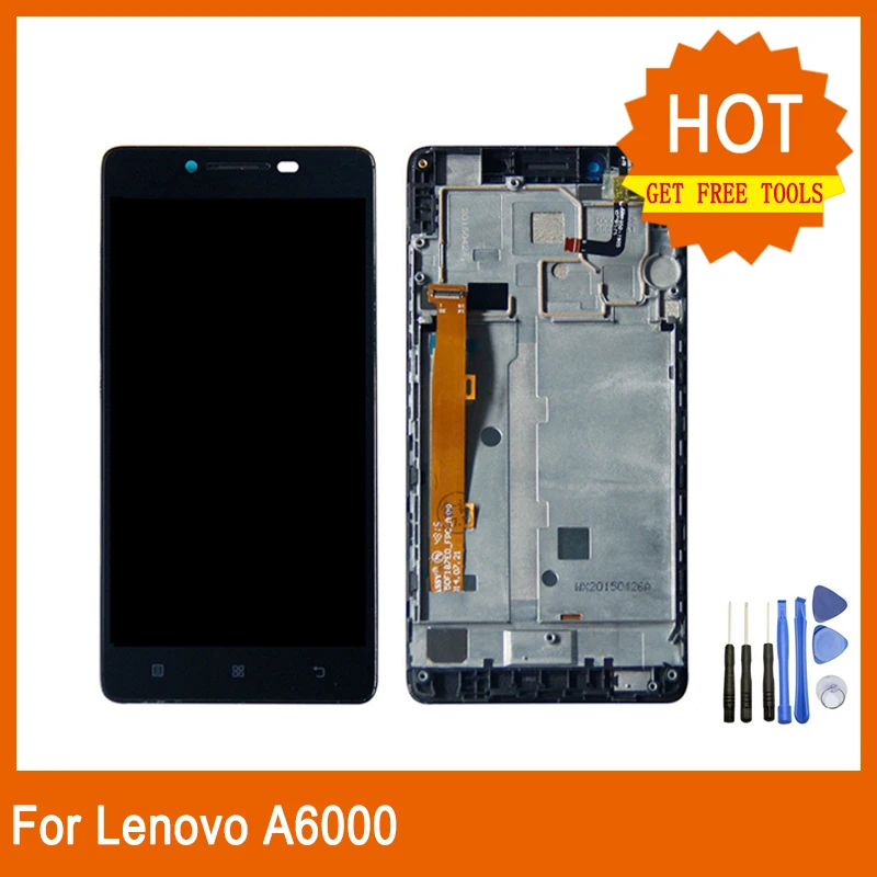

For Lenovo A6000 K3 K30 LCD Display Touch Screen Digitizer Assembly Replacement With Frame +Free Tools