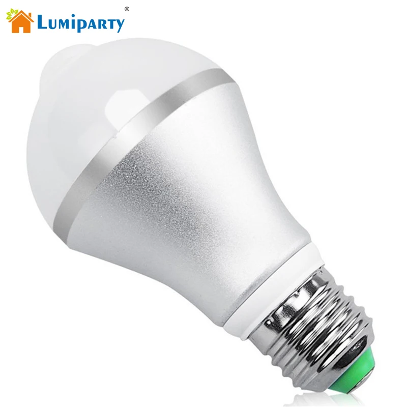 Лампа с ИК датчиком движения Lumiparty 5 Вт Светодиодная лампа E27 7 автомобильная смарт