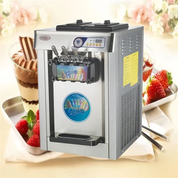 

MQ-L18AB/ MQ-L18A 18L Frozen Yogurt Commercial Stainless Steel 220v 50Hz Electric 3 Soft Ice Cream Machine 1950W 18L / H