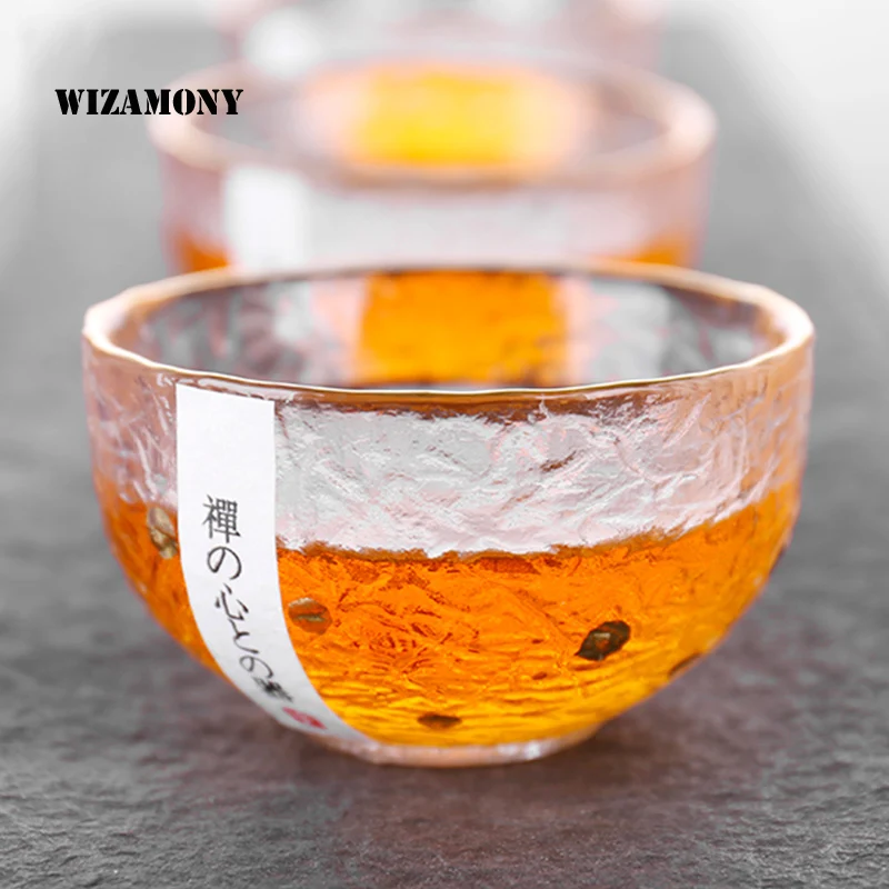 1 шт. wizamony Drinkware Трассировка дизайн в золотом японском стиле кружка с молотком термостойкая китайская кунг-фу чайная церемония чашка чая, кружка