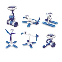 6 в 1 робот Airboat ветряная мельница Wheeler Helicoter DIY собрать на солнечных батареях 88 88 NSV775