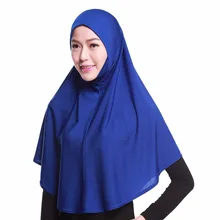 Мусульманский Хиджаб твердый шарф женский платок на голову мягкий растягивающийся Кристальный Конопляный один кусок готов к износу