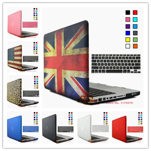 Многоцветный Матовый Жесткий чехол 2 в 1 защита клавиатуры для Mac book Pro 13 15 Macbook 3 4