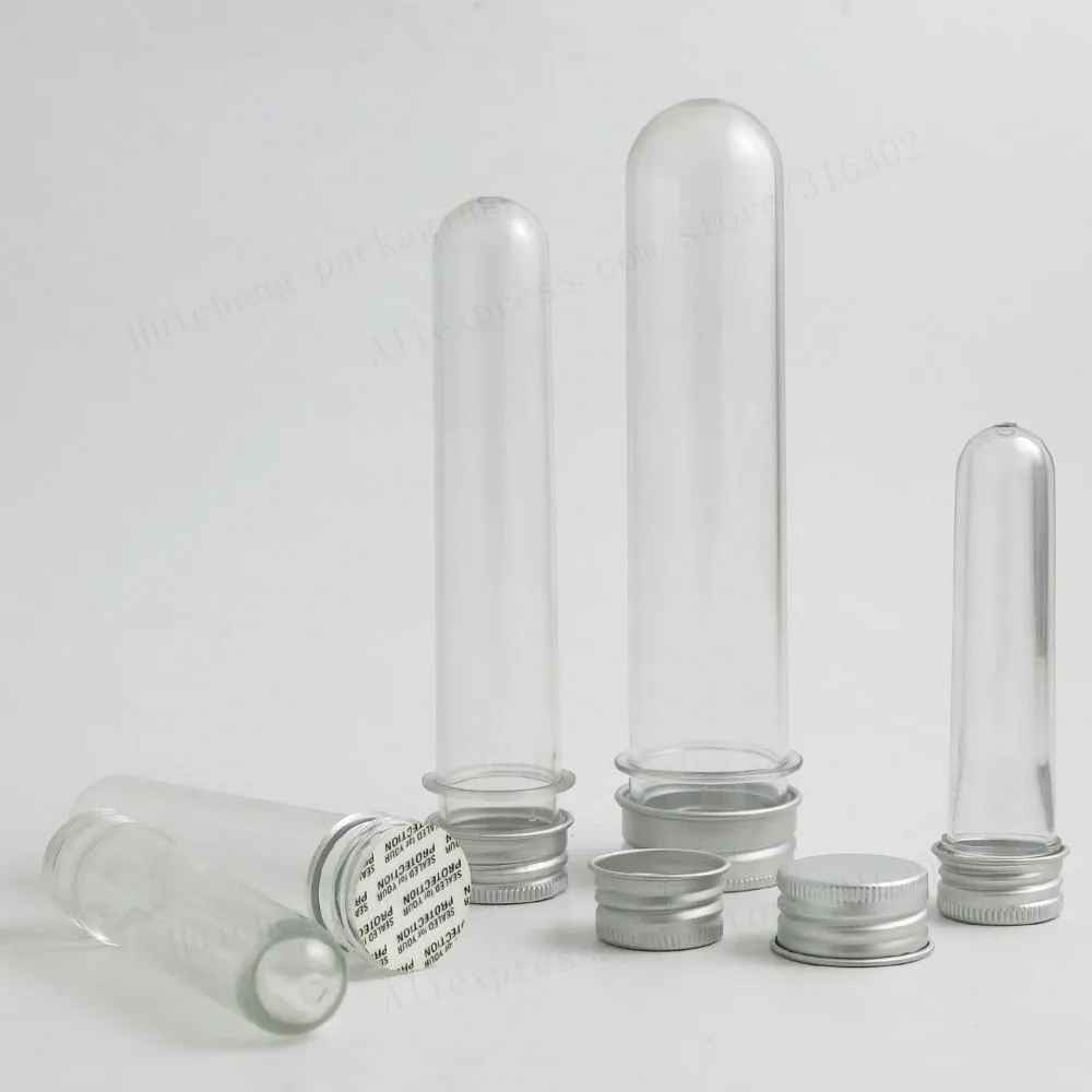 

30 x 10ml 15ml 30ml 40ml 100ml Pet Tube with Aluminum Cap 1oz Clear Plastic Tube Transparent Display Containeer Candy Case