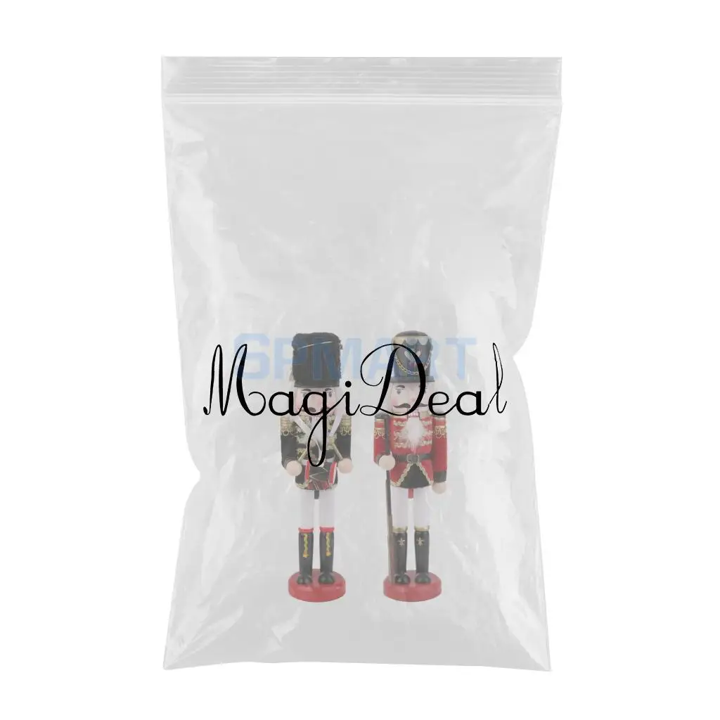 2 pieces 30cm Wooden Nutcracker Soldier Action Figures Festival Christmas Decoration Ornaments Xma's Toys Gifts