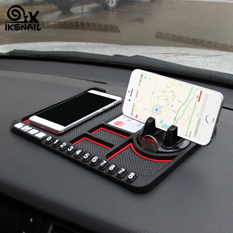 

IKSNAIL Car Anti-Slip Mat Car Dashboard Sticky Pad Phone Holder Gel Bracket For Phone GPS Decoration Key Auto Non-Slip Cushion