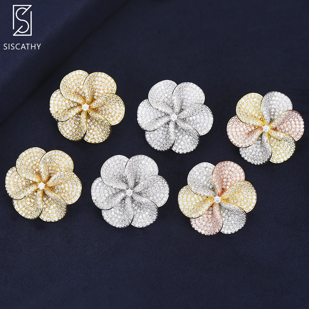 

Siscathy Lovely Girls Earrings Fashion Full Cubic Zirconia Stud Earrings High Quality Jewelry Women Party Wedding Accessories