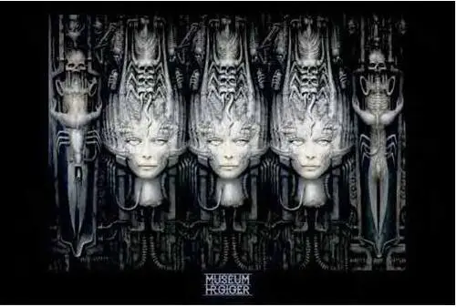

Hr Giger Alien Li Ii, (3-D) SILK POSTER Decorative Wall painting 24x36inch