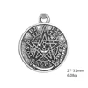 Teamer – breloques Vintage Wicca, pour la fabrication de bijoux, pendentif pentagramme, pompon, Talisman, amulette, accessoires pour hommes ► Photo 2/6