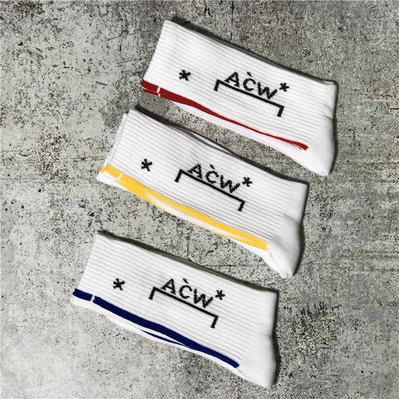 

ACW 2018 men women long socks gifts A-COLD-WALL kanye west skateboard thick casual harajuku street style crew funy happy socks