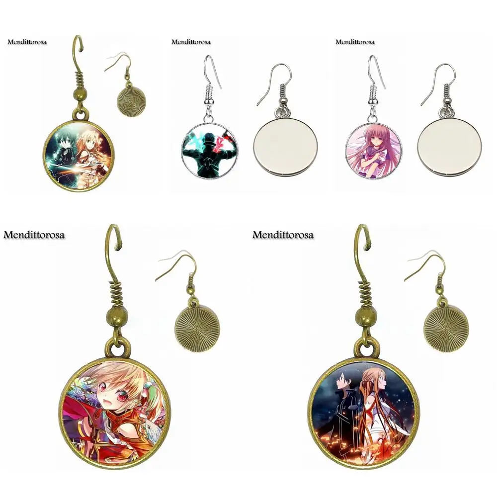 Luxury Brand Jewelry With Glass Cabochon For Women Girls Ladies Statement Best Gift Sword Art Online Manga Kirigaya Kazuto Asuna | Украшения