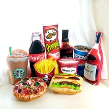 Creative cola hamburgers frites coussin 3D Simulé PP Chaise De Bureau De Coton Retour Coussin Canapé Coussin Décor À La Maison