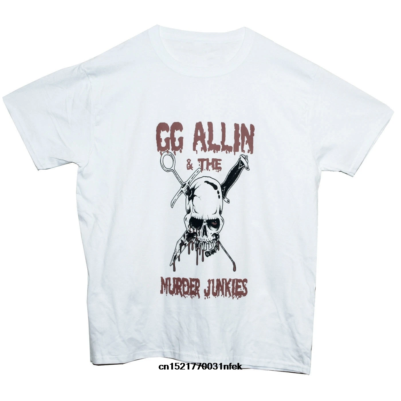 Мужская футболка Gg Allin and the killy Junkies с черепом в стиле панк рок металлическая
