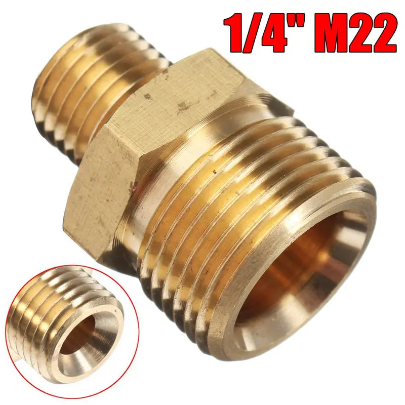 Прочный M22 Мужской X 1/" Мужской шланг для мойки под давлением адаптер для K
