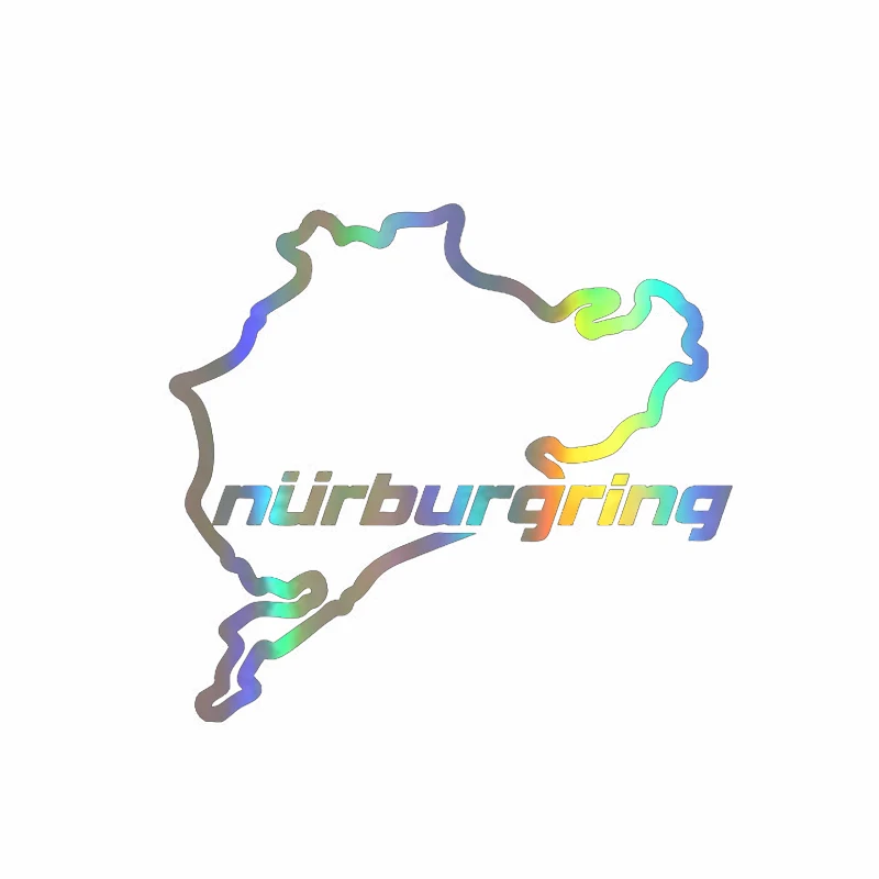 14cm12.5cm Car Styling Racing Road Racing Nurburgring Creative Fashion Window Stickers (2)